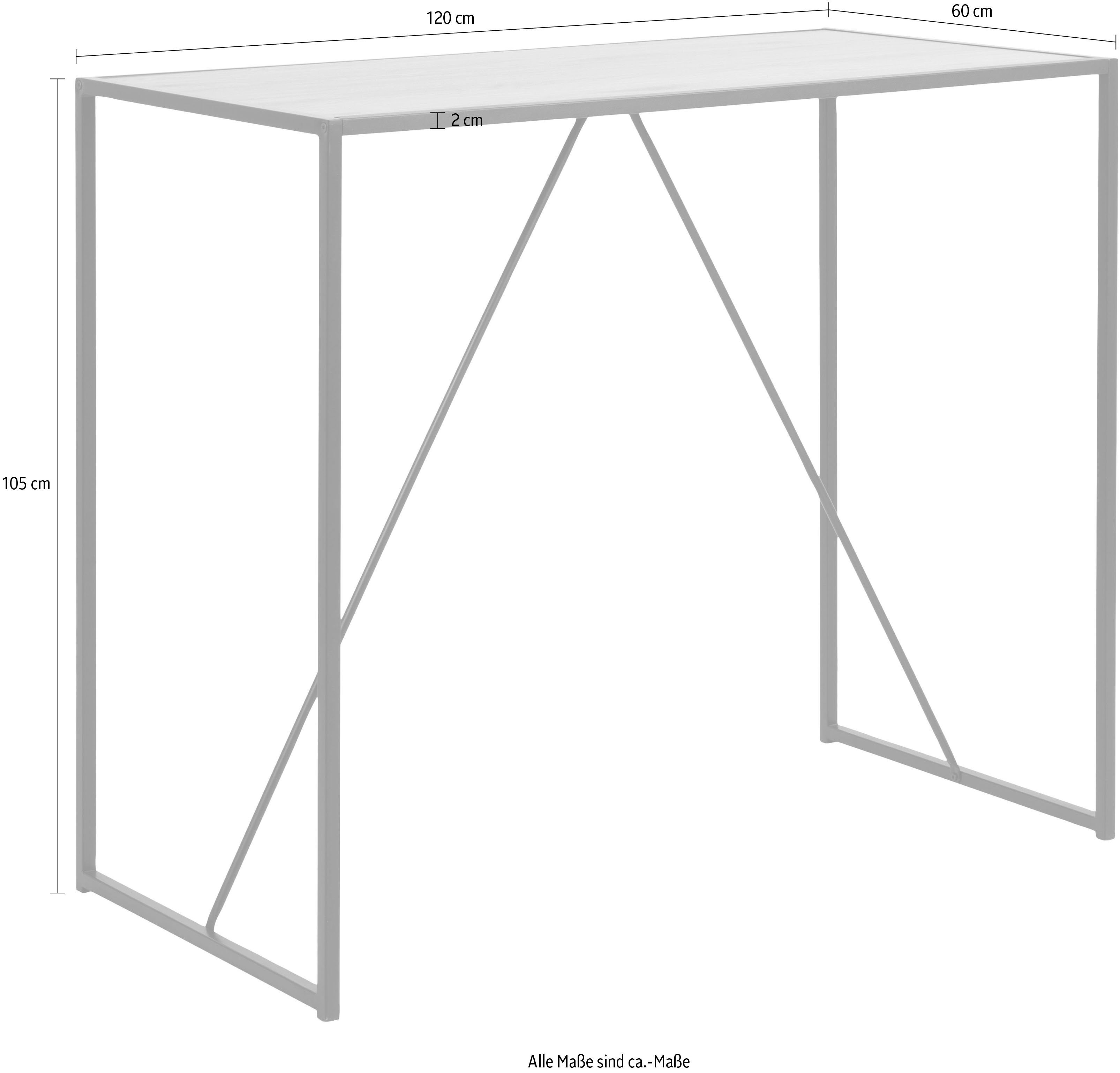 ACTONA GROUP Bartisch, mit schmalem Metallfuß, Breite 120 cm, in weiteren Variationen