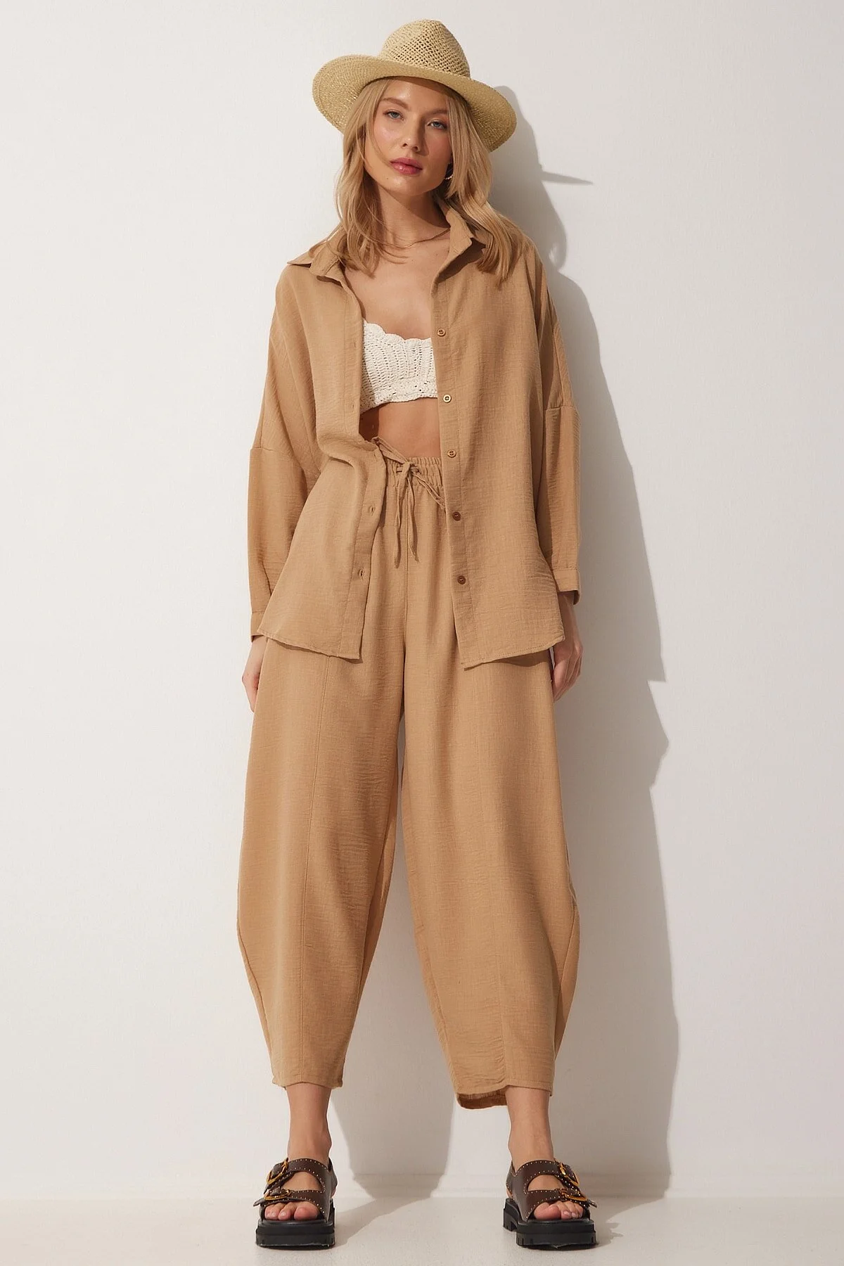 Happiness İstanbul  Zweiteiler - Beige - Regular Fit