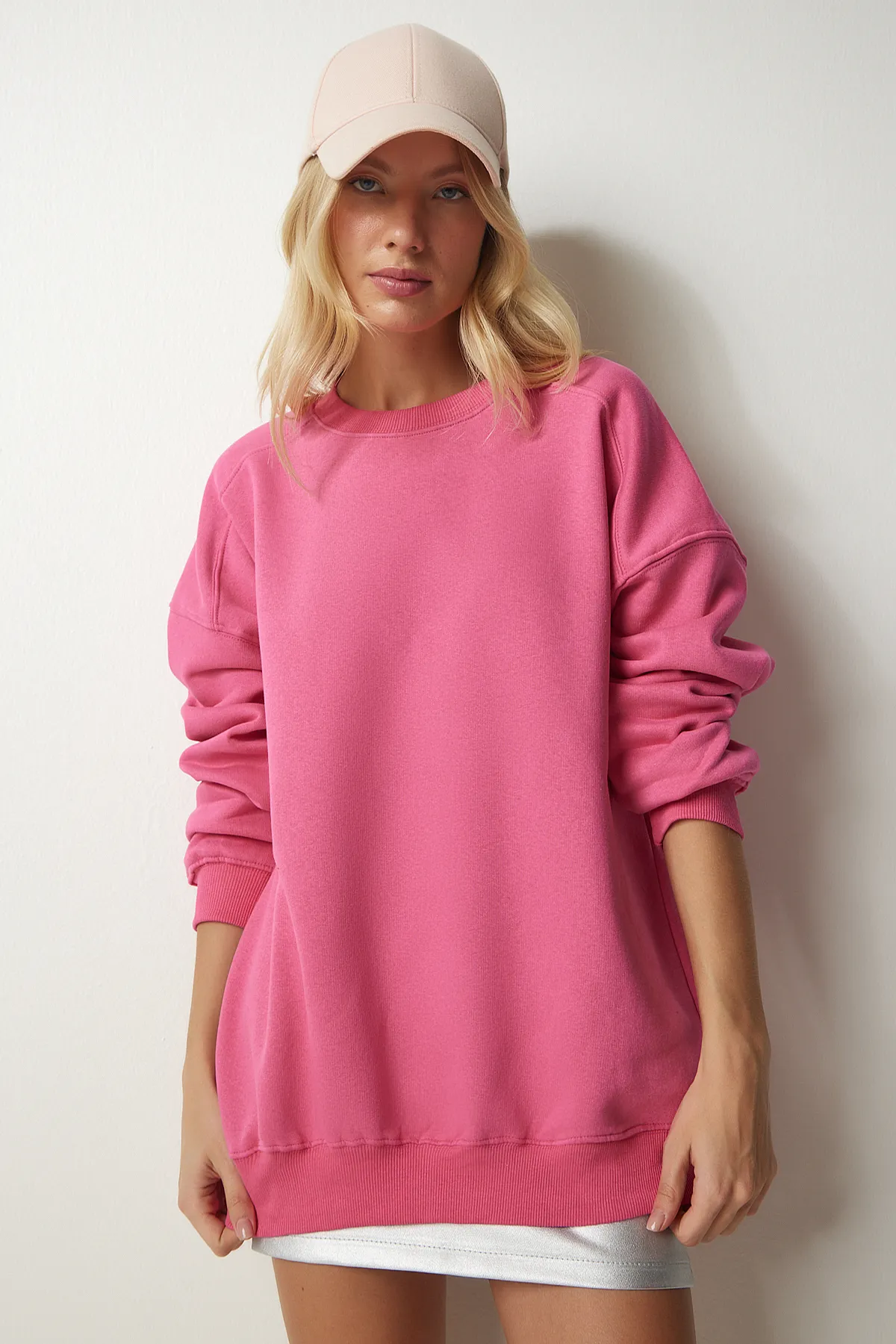 Happiness İstanbul  Sweatshirt - Rosa - Oversized