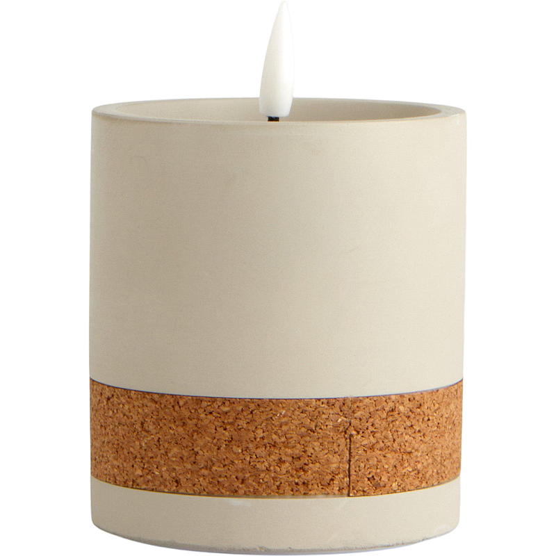 Vie Selected LED-lys sement ø 8x11 cm m/kork stripe