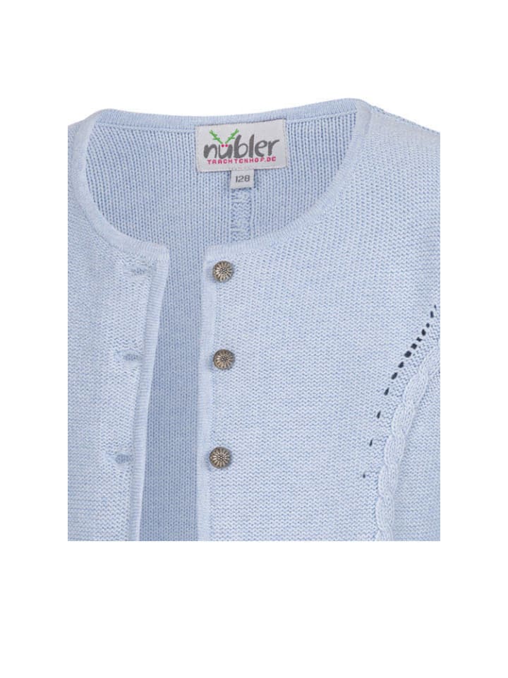 Nübler Kinderstickjacke Amira Madl in Hellblau günstig kaufen