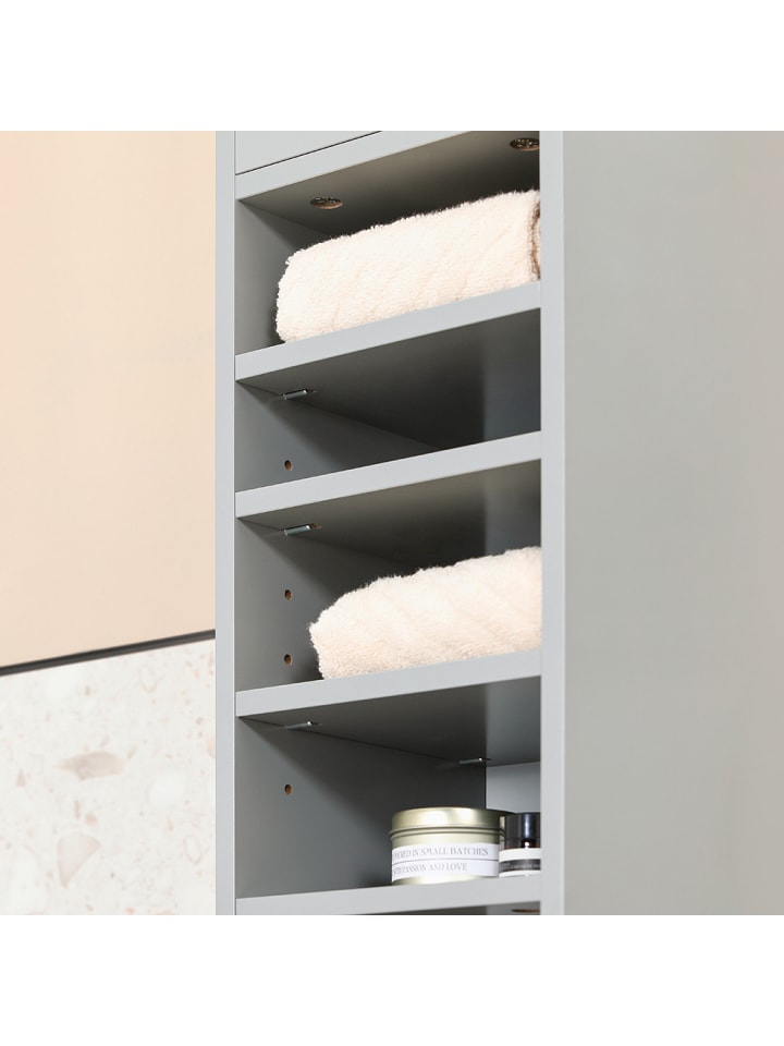 SoBuy Hochschrank in Hellgrau - (B)20 x (H)180 x (T)20cm günstig kaufen onesize