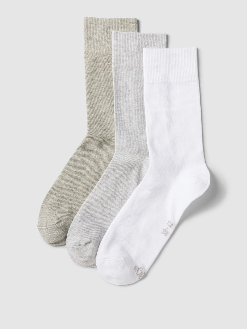 Socken mit Stretch-Anteil im 3er-Pack in weiß