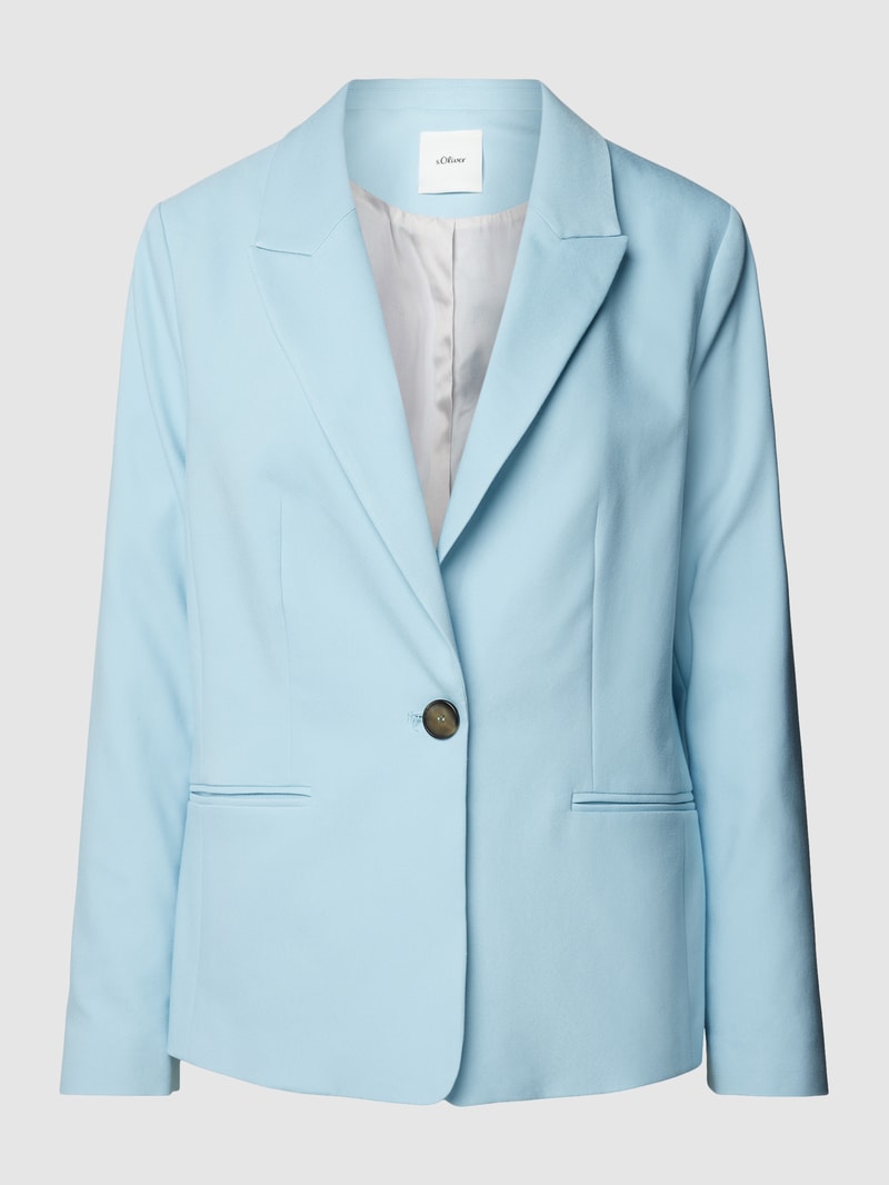 Blazer mit Paspeltaschen in hellblau