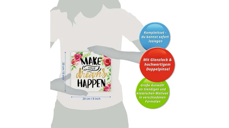 Ravensburger Beschäftigung - CreArt - Malen nach Zahlen 29028 – Make your dreams happen