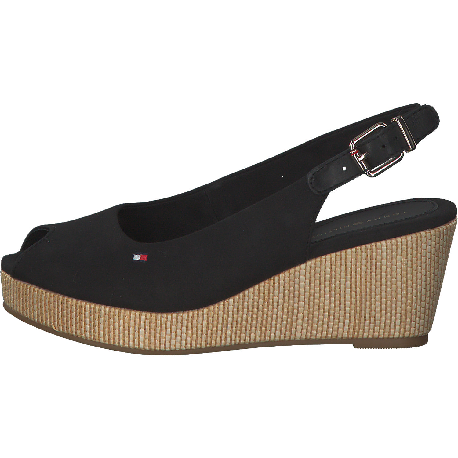 Tommy Hilfiger FW0FW04788, Keilsandaletten, Damen, Schwarz (Black)