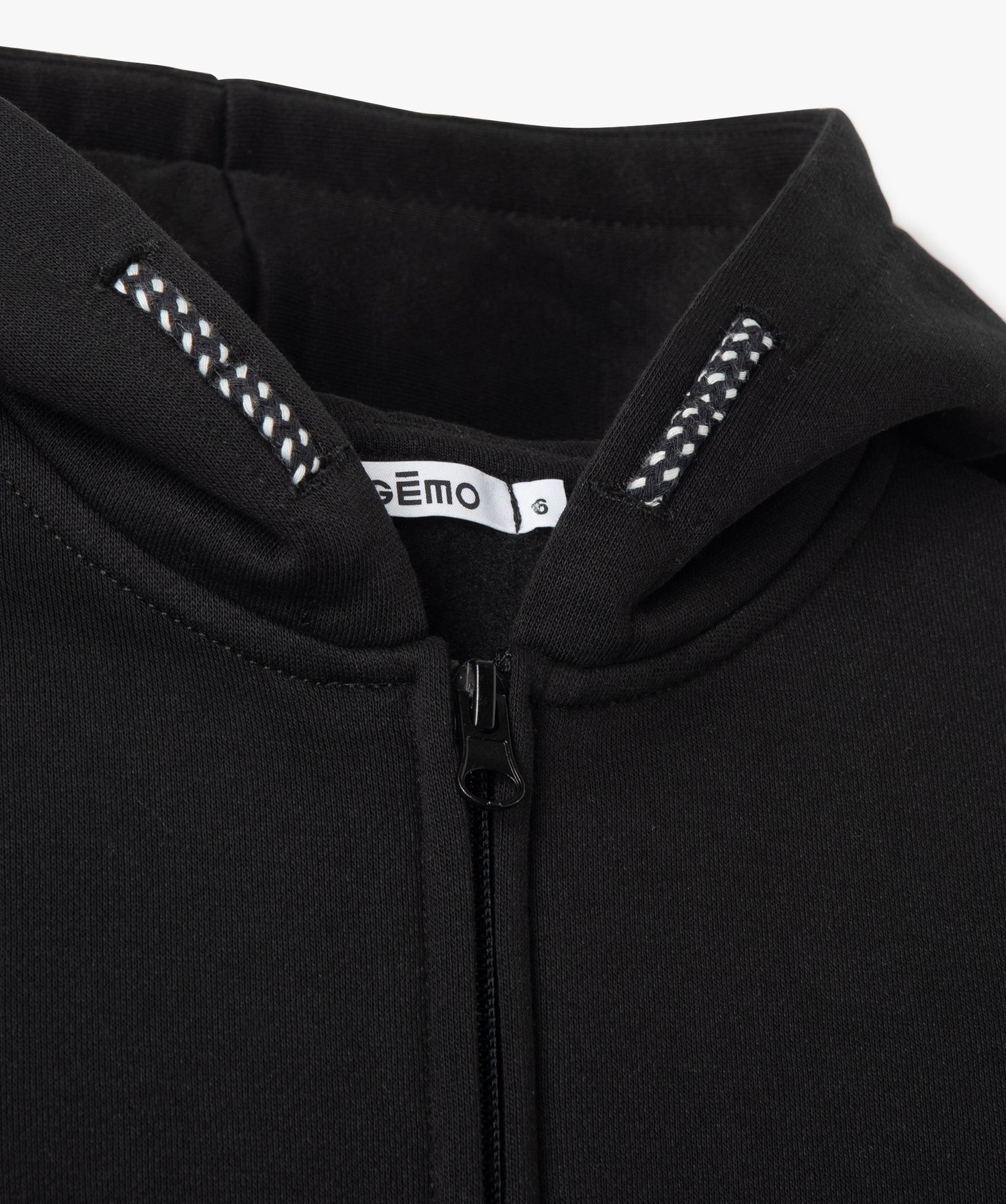 Sweat zippé et molletonné à capuche Garçon noir | GEMO