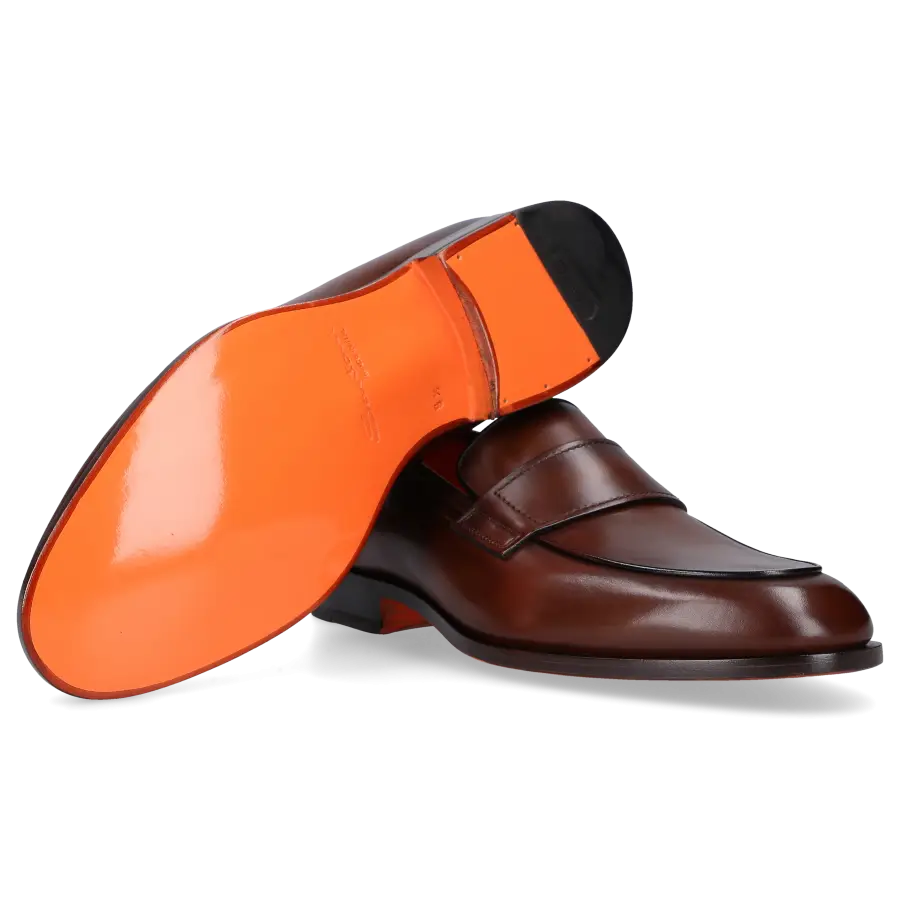 Santoni - Loafer 18465 Kalbsleder - braun