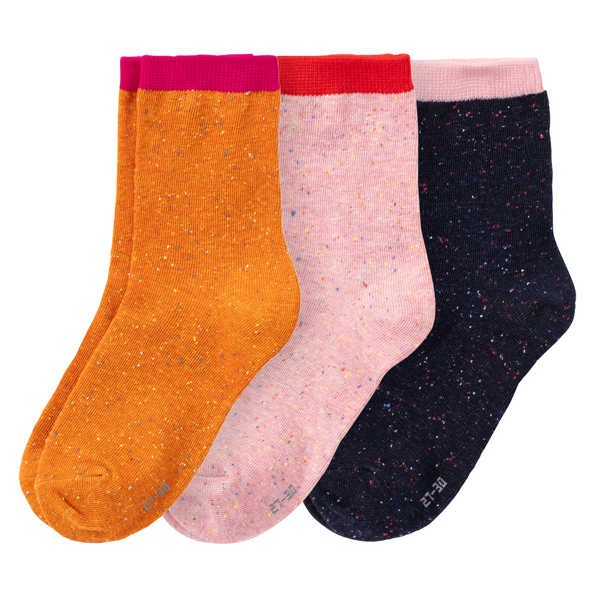 3 Paar Mädchen Socken mit Knötchengarn