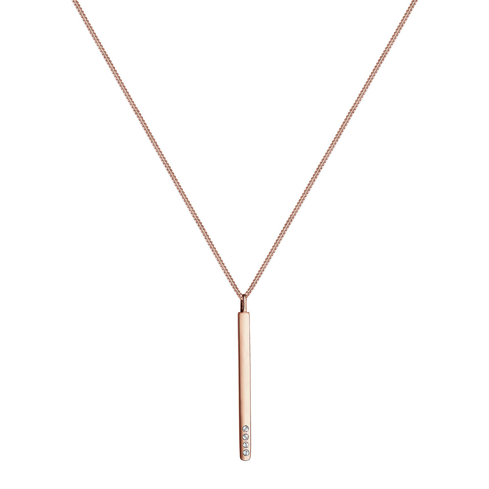 Elli Elli Collier Femme Geo Simple et Cristal - (925/1000) Argent collier