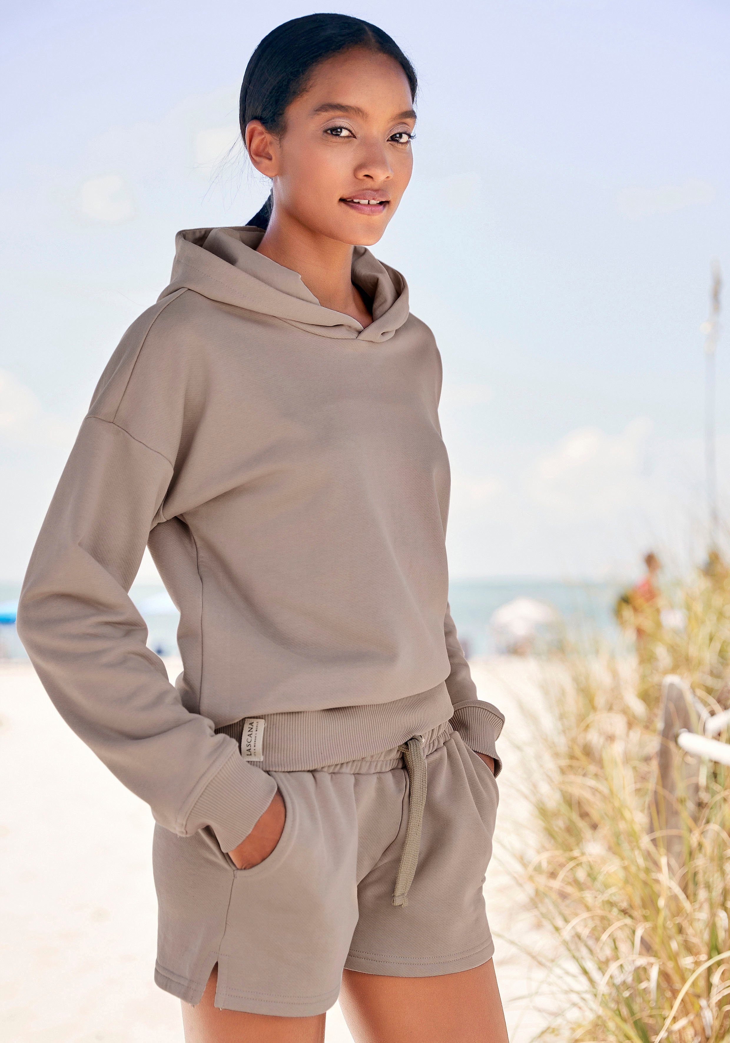 LASCANA Hoodie aus organischer Baumwolle, Loungewear, Loungeanzug, Hoodie