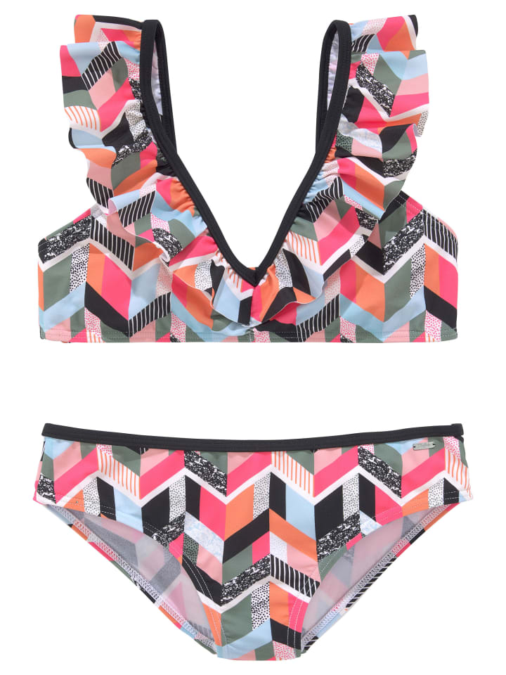 Buffalo Bustier-Bikini in pink bedruckt günstig kaufen