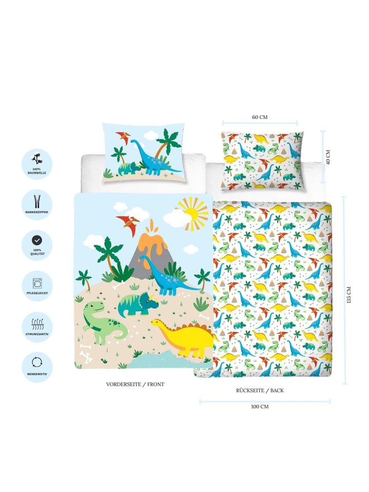 TRAUMHELDEN Baby Bettwäsche-Set Biber/Flanell 