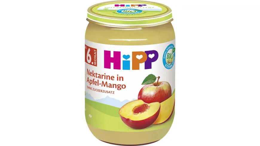HiPP Nektarine in Apfel-Mango - ohne Zuckerzusatz 190 g