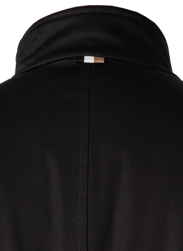 BOSS Black, Mantel, Regular Fit, Baumwolle wattiert, schwarz