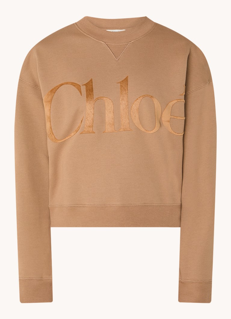 Chloé megztinis su pūko logotipo spauda