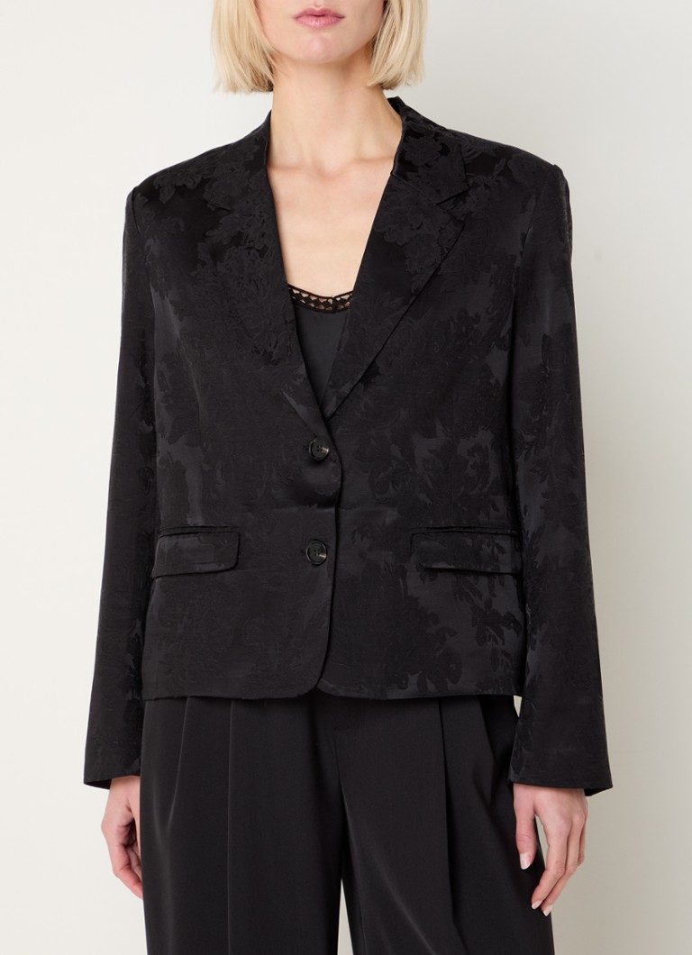 Neo Noir Renia blazer in linen blend with jacquard design