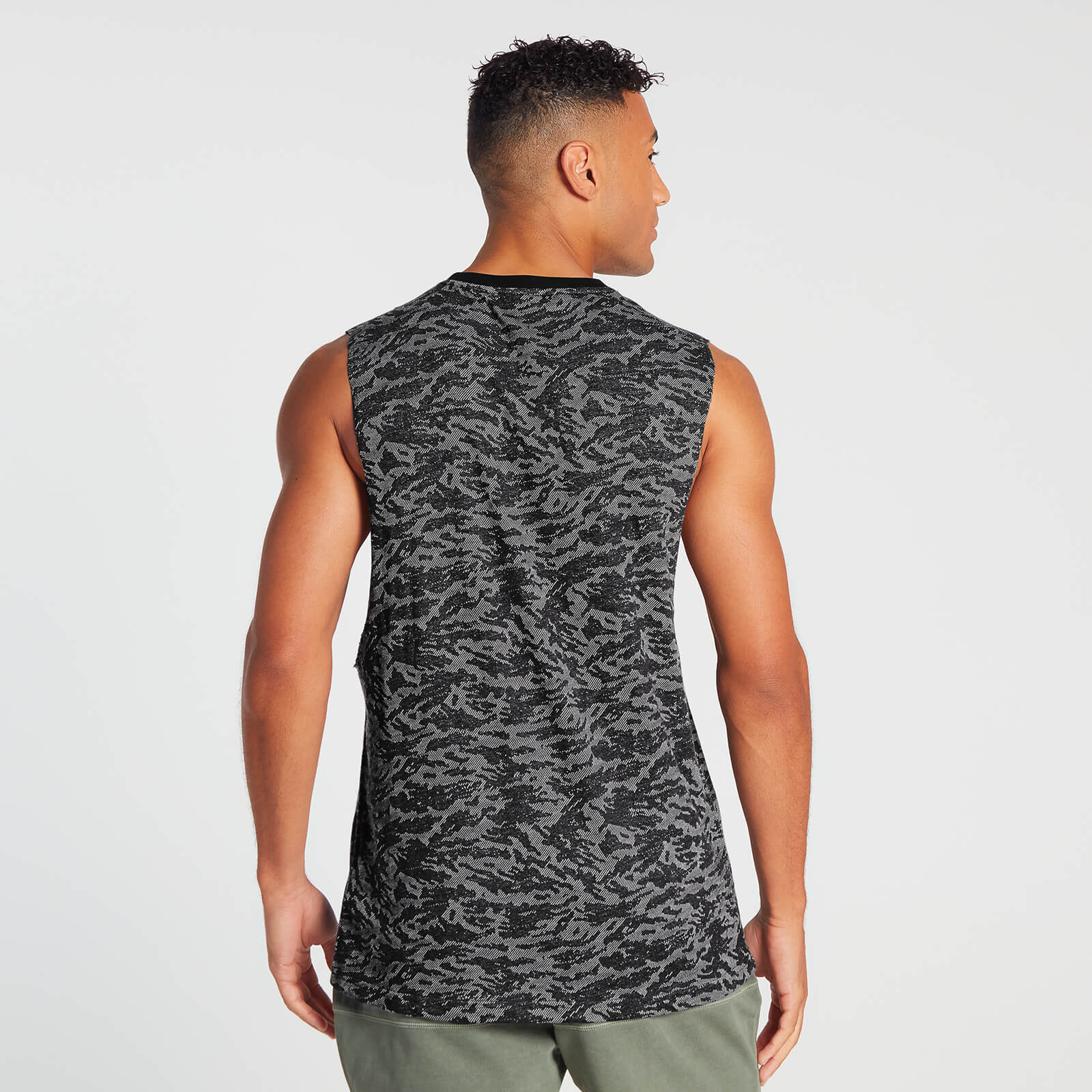 Débardeur d’entraînement à imprimé camouflage MP pour hommes – Noir