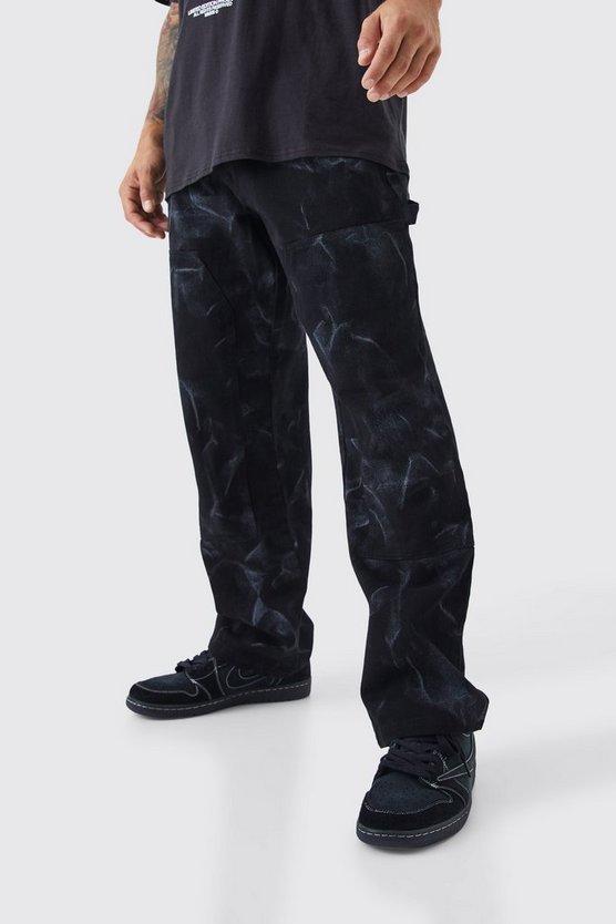 Lockere Hose mit Smoke-Waschung