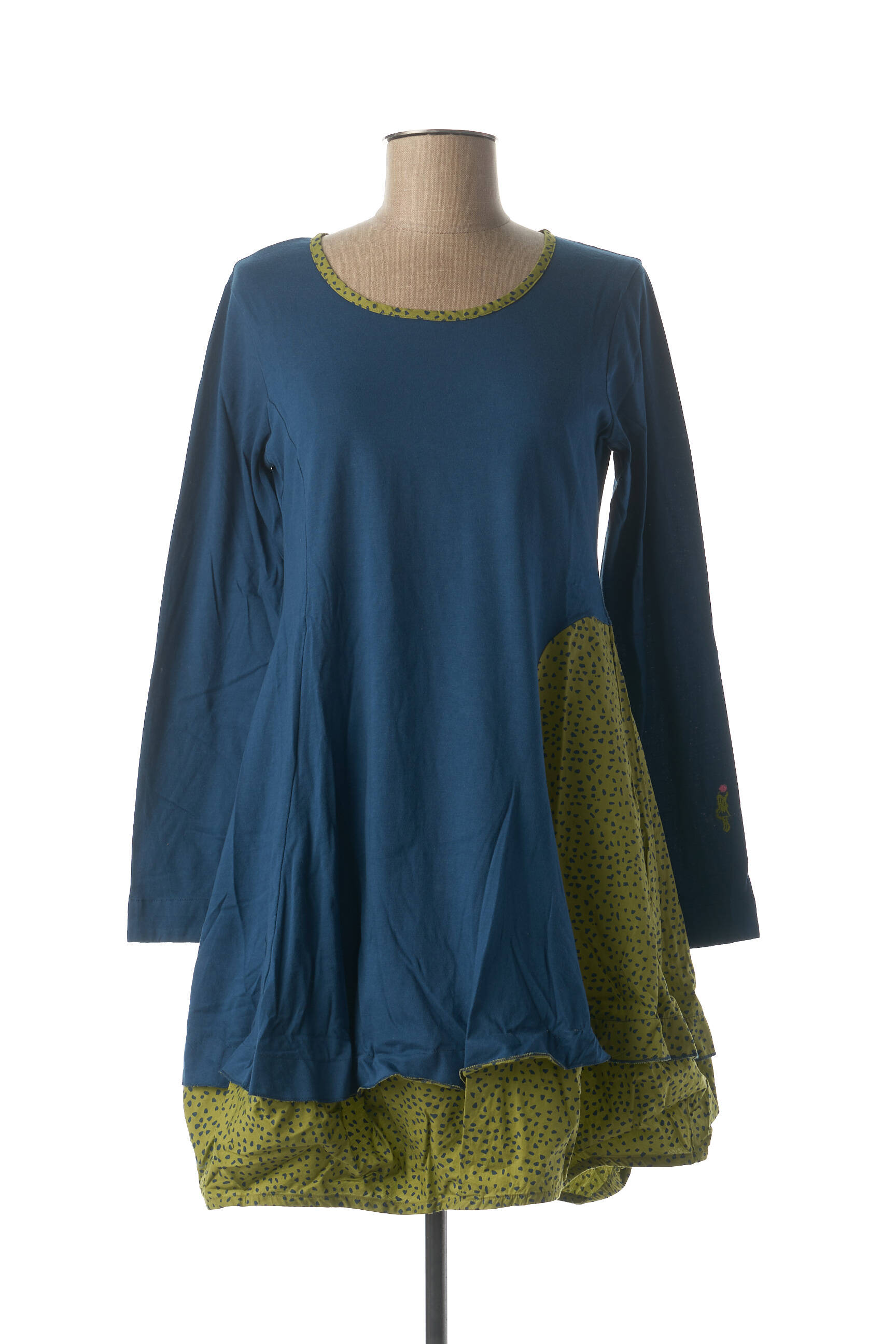 Rhum Raisin Tuniquemanchelongue Femme couleur bleu