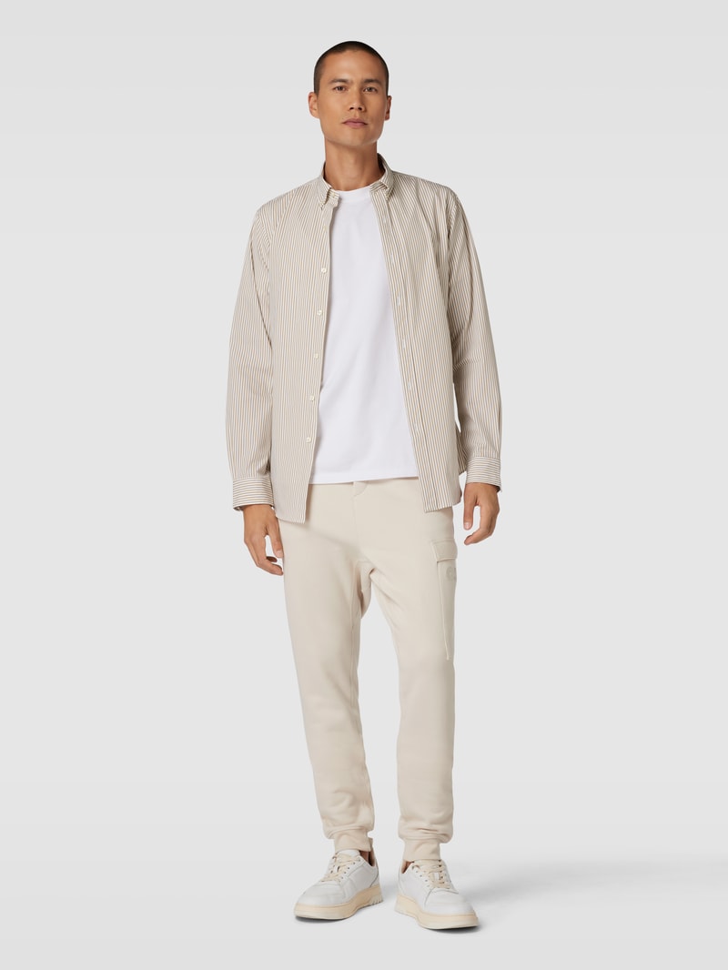 Sweatpants mit Cargotasche Modell 'PEOVA' in stein