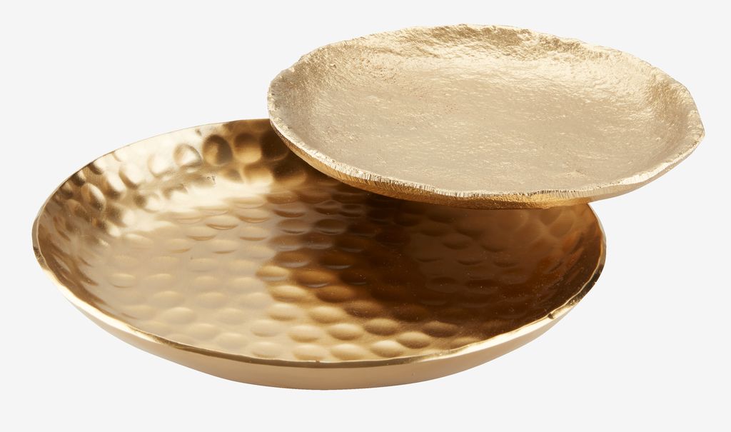 EDSELE Dekorative Schale, EDSELE Ø 11/14 cm, goldfarbenes Metall, 2 Stück/Packung