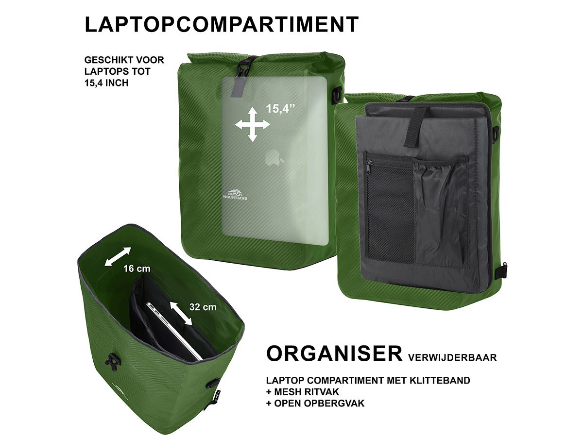 Dutch Mountains 28 Liter 3 in 1 einzelne Fahrradtasche