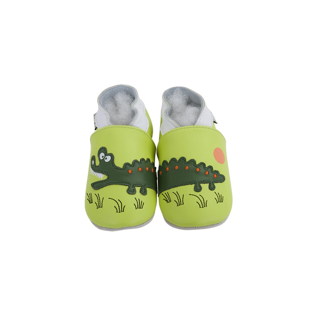 Lait et Miel Croc'savane Krabbelschuhe mit Krokodil
