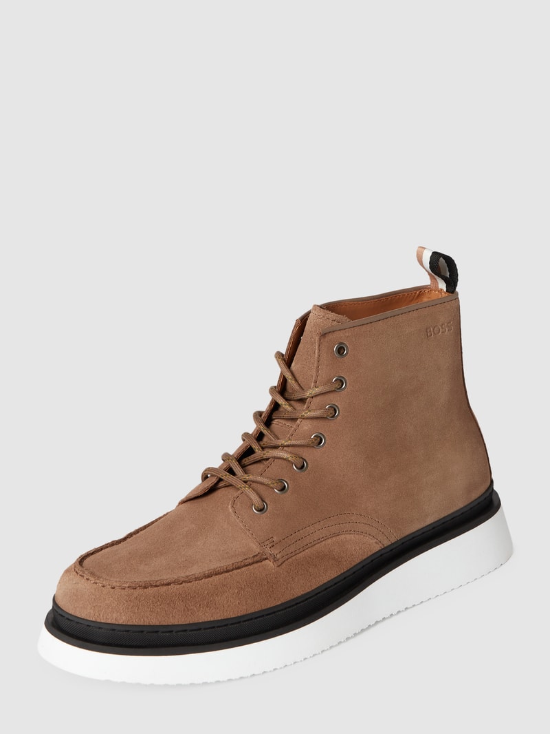 Boots mit Label-Details Modell 'Rainard' in taupe