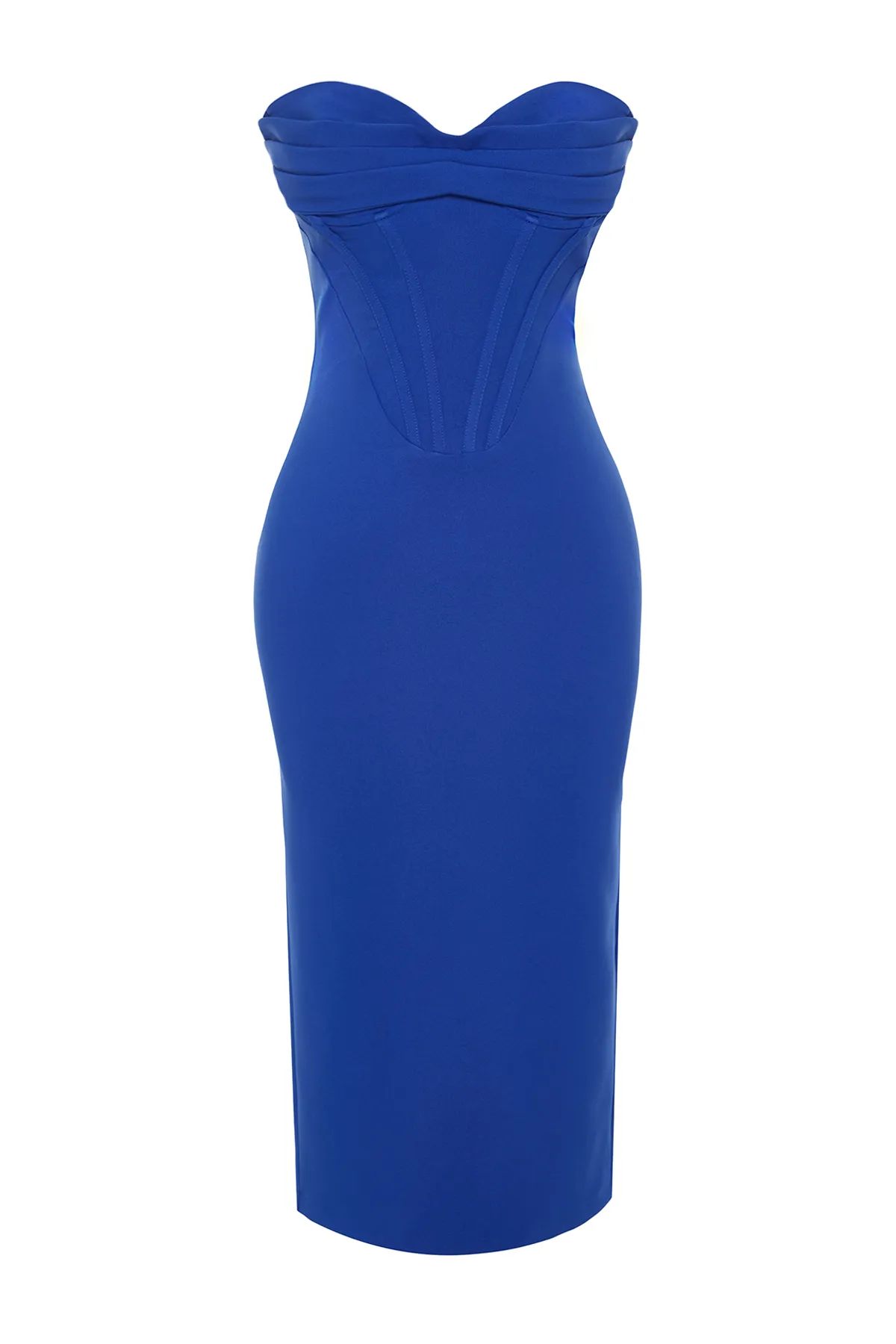 Trendyol Collection  Saks Body-Sitting Woven Corset Detailliertes, elegantes Abendkleid TPRSS24EL00070