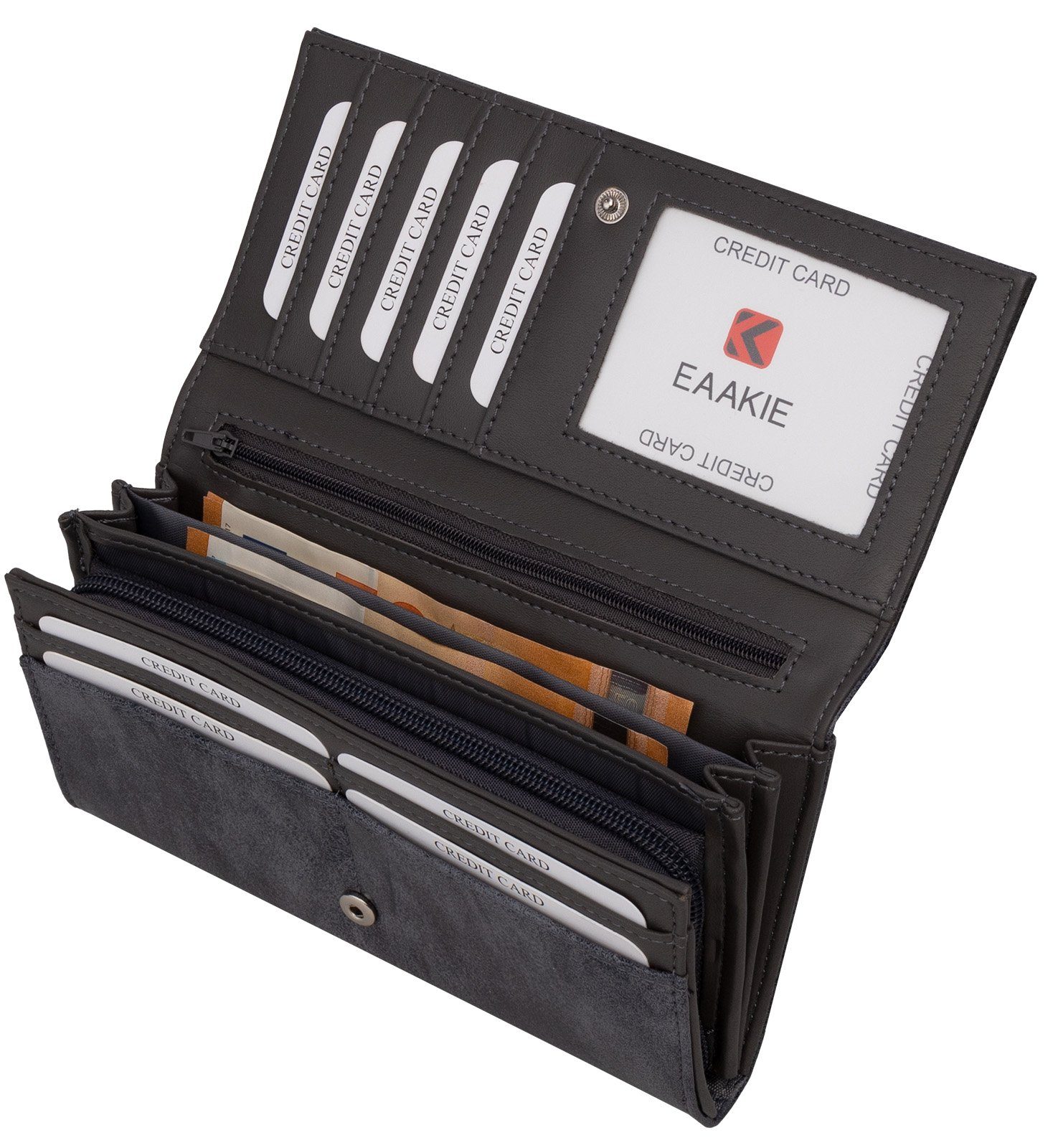 Jennifer Jones Kellnerbörse JENNIFER JONES Damen Geldbörse Geldbeutel Brieftasche Portmonee XXL, Damen Geldbörse klappbar mit Reißverschluss Portemonnaie Geldbeutel