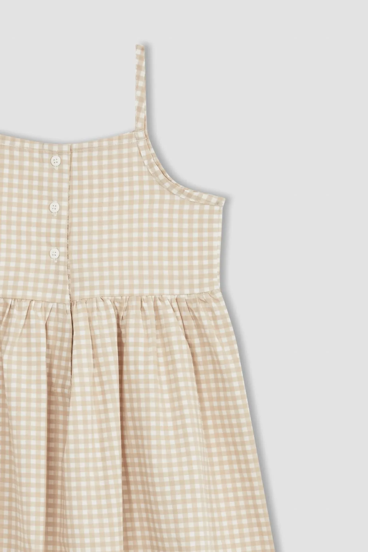 DeFacto  Gemustertes Sommer-Popelinekleid mit Trägern für Mädchen in normaler Passform