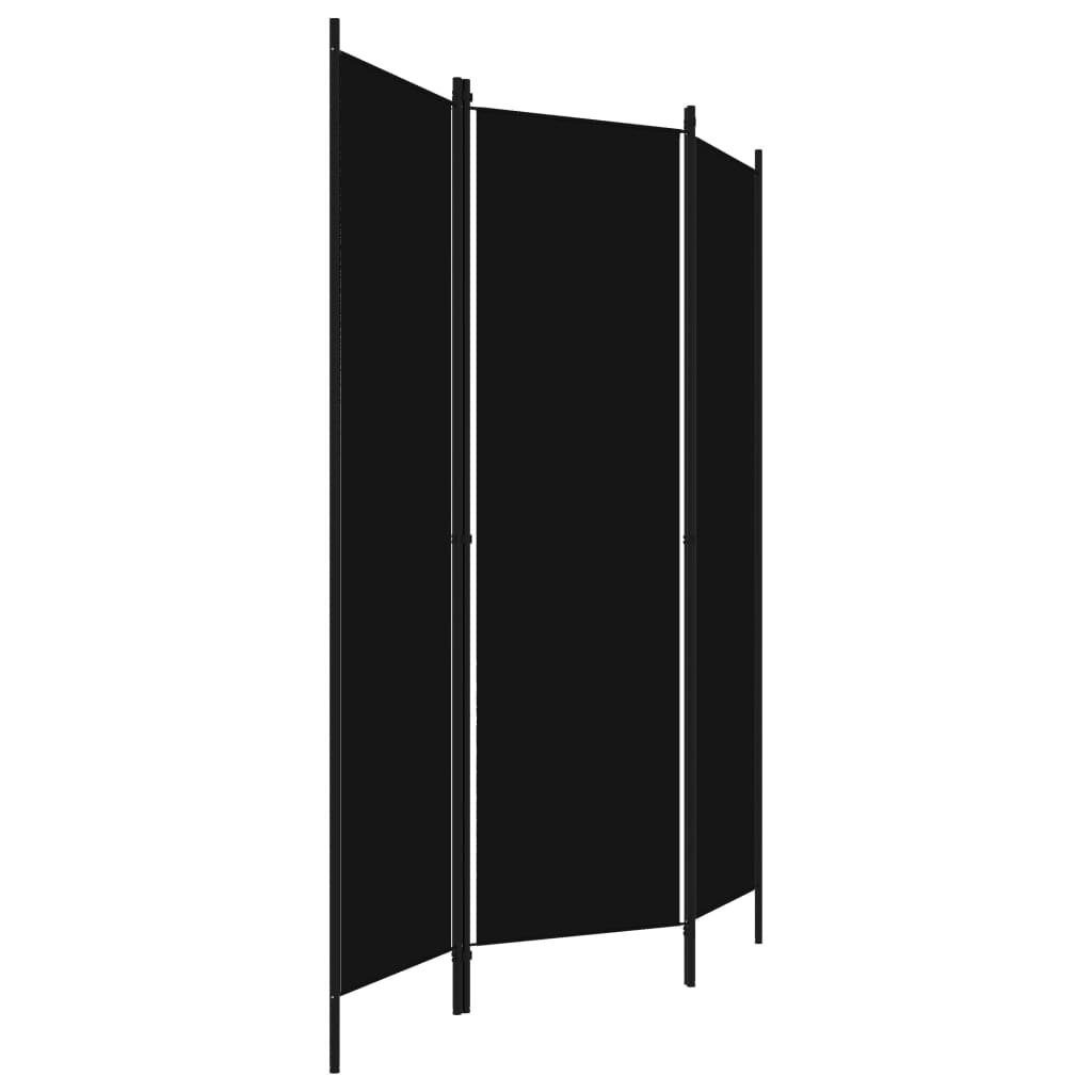 vidaXL Raumteiler 3-tlg. Raumteiler Schwarz 150x180 cm, 3-tlg.