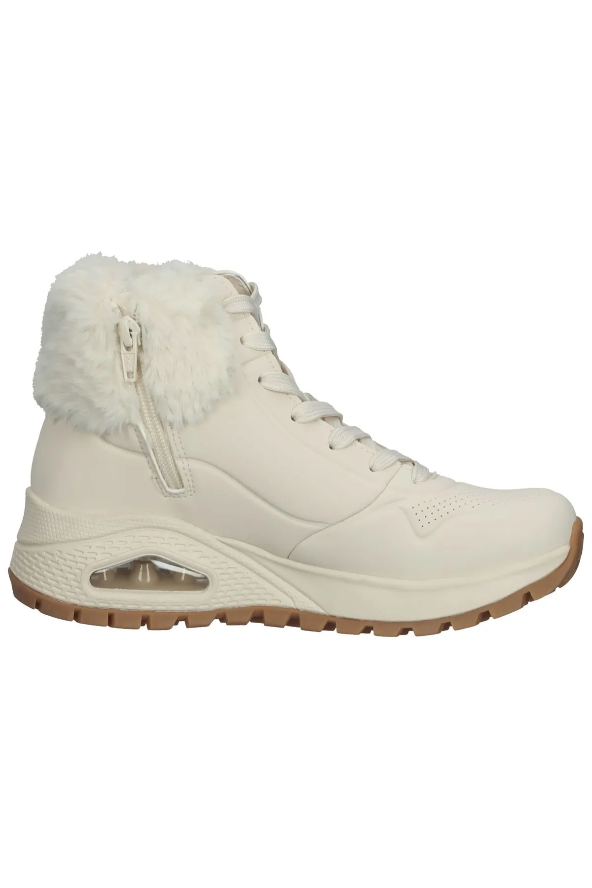 SKECHERS  Stiefelette - Beige - Keilabsatz