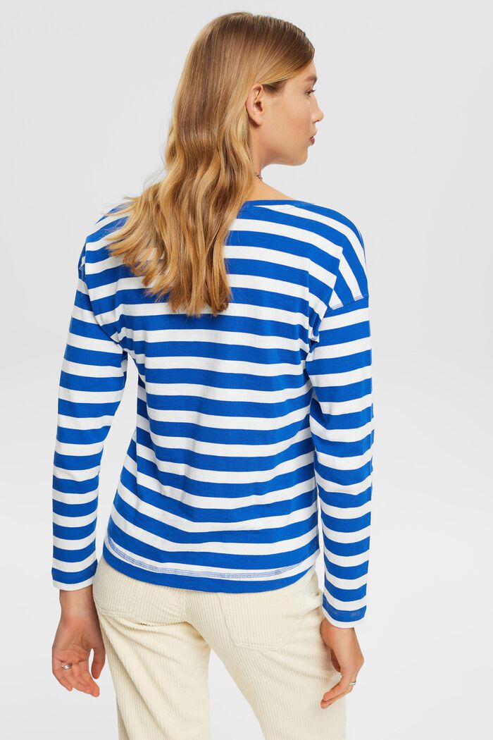 Streifen-Shirt mit V-Ausschnitt