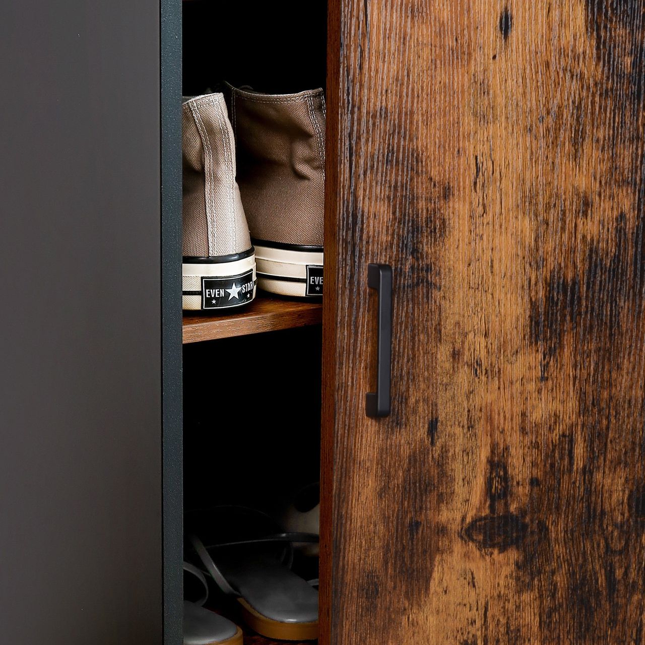 Vasagle Schuhschrank, 70x35x100cm, Rustikales Braun