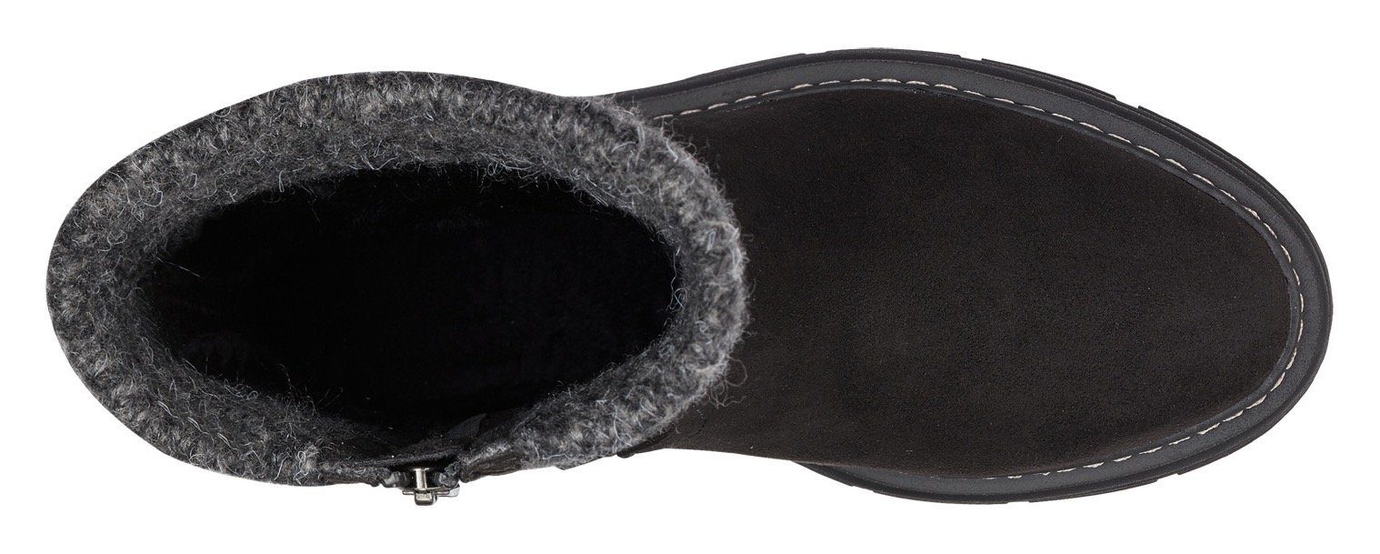 MARCO TOZZI Stiefel mit Strickbesatz am Schaftrand