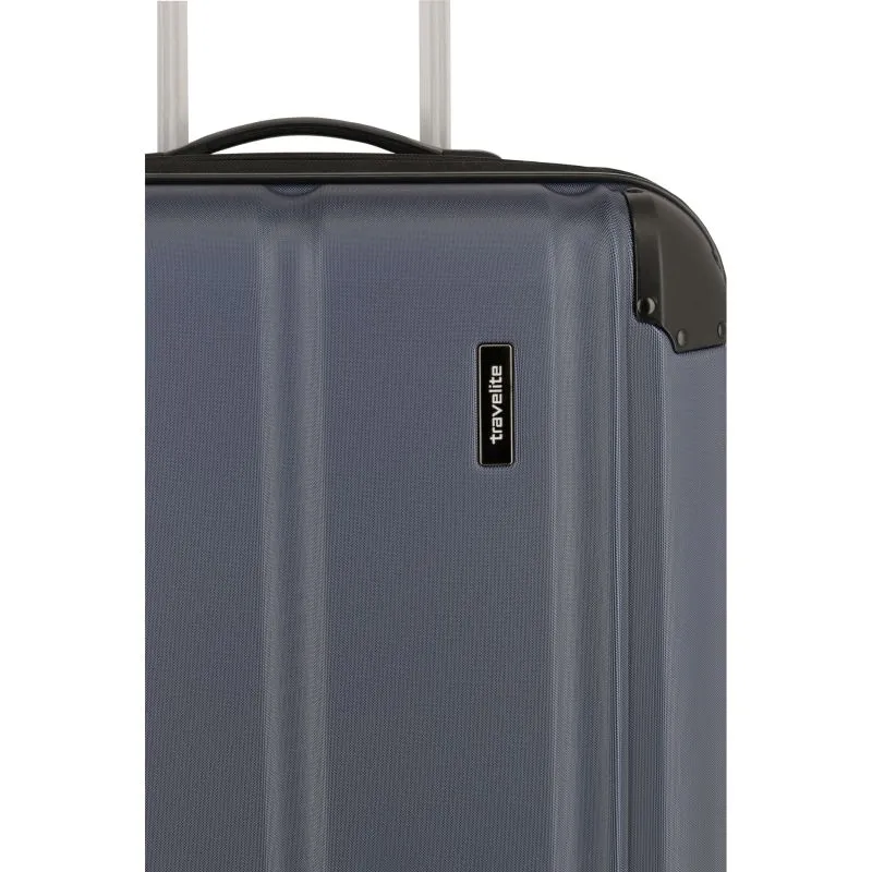 Travelite CITY Trolley S (55cm) mit 4 Rollen (erweiterbar) - Marine