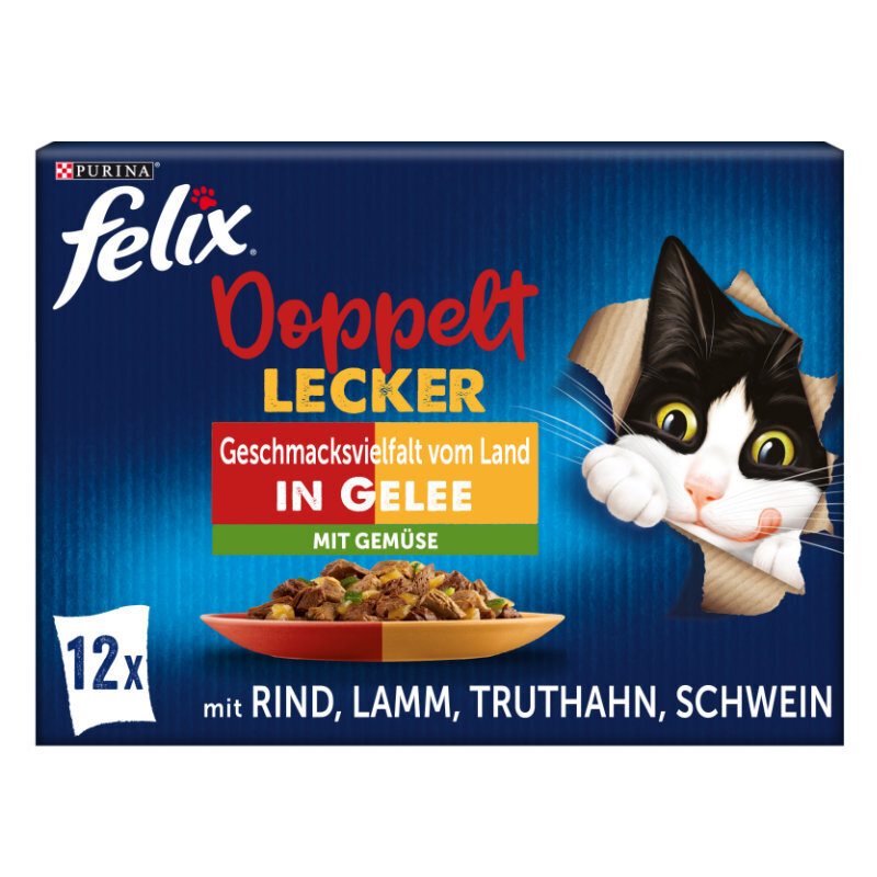 Felix Nassfutter Felix Doppelt Lecker 12x85g Geschmacksvielfalt mit Gemüse