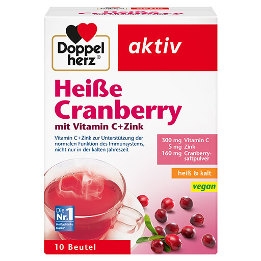 DOPPELHERZ heiße Cranberry m.Vit.C Zink Granulat  10 St  Granulat