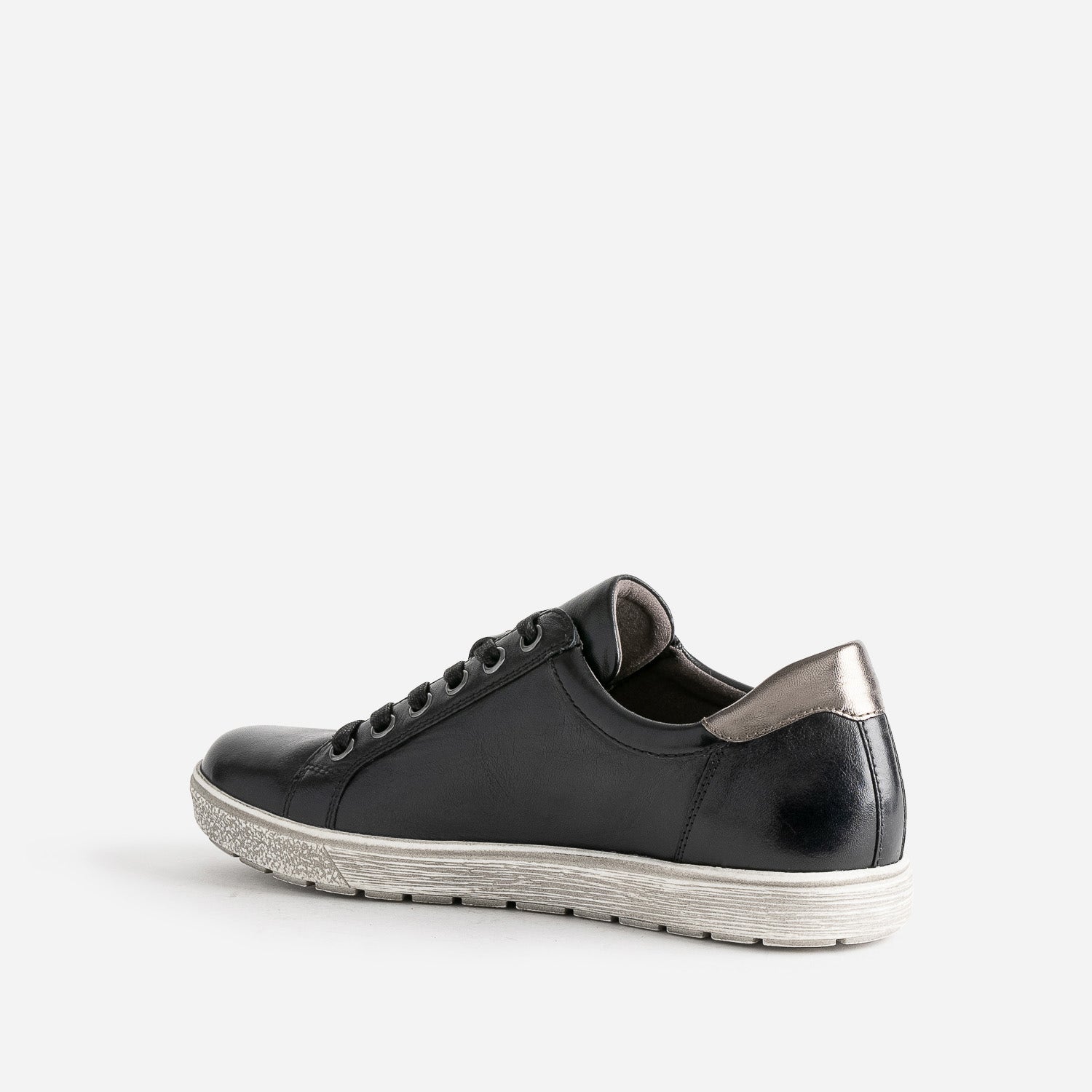 Tennis CAPRICE noire en cuir