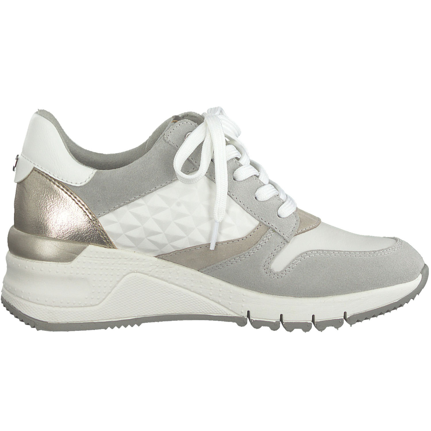 Tamaris 23702, Sneakers Low, Damen, WHITE COMB