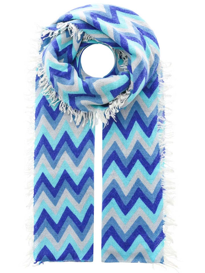 Zwillingsherz Schal in Hellblau/ Blau - (L)190 x (B)75 cm günstig kaufen onesize