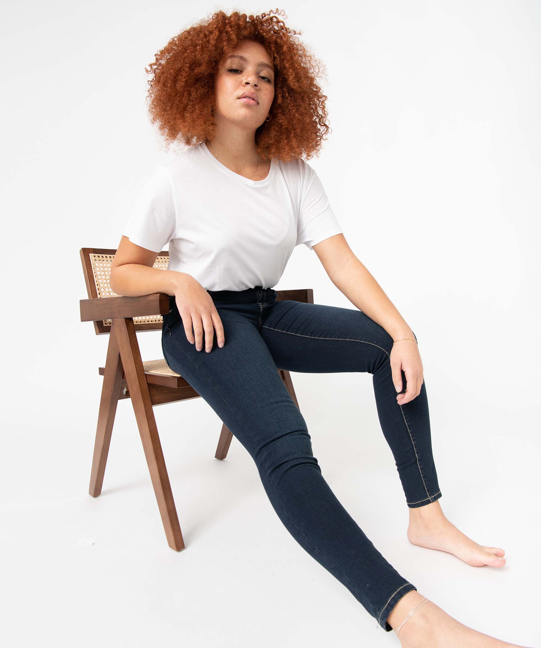 Jean femme coupe slim très extensible blue black | GEMO