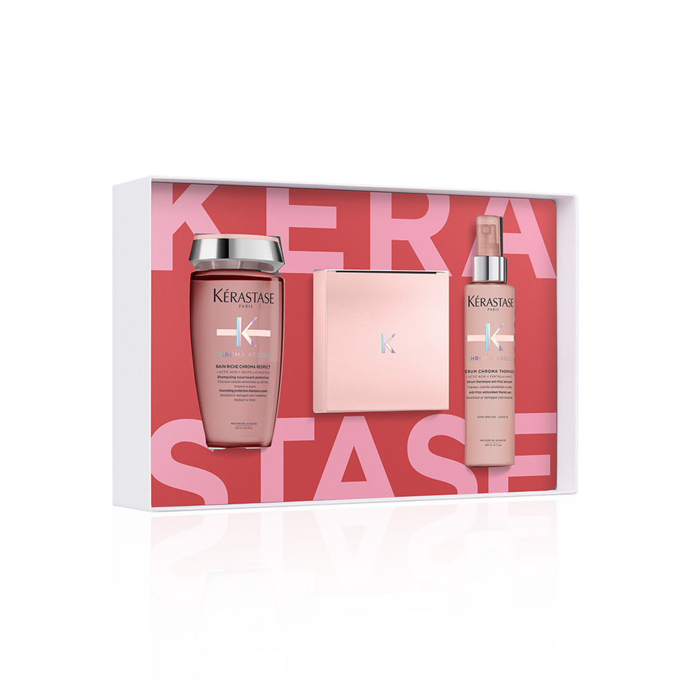Kérastase Chroma Absolu Coffret routine shampoing, masque et texturisant pour cheveux colorés