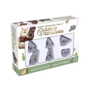 Animal Adventures Cats & Catacombs: Questing Tooth & Claw Miniaturen 6er-Pack Volume 2 (EN)
