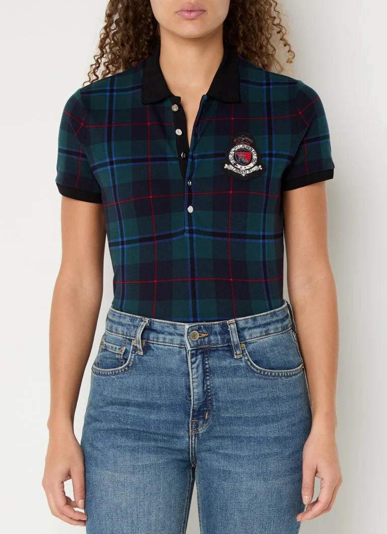 Motivo a quadri e logo ricamato di Polo Ralph Lauren.