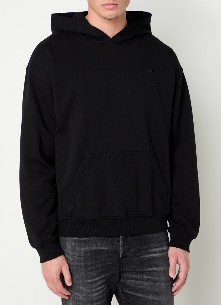 Felpa con cappuccio Diesel S-Boxt-Hood-Bleach con stampa sul retro