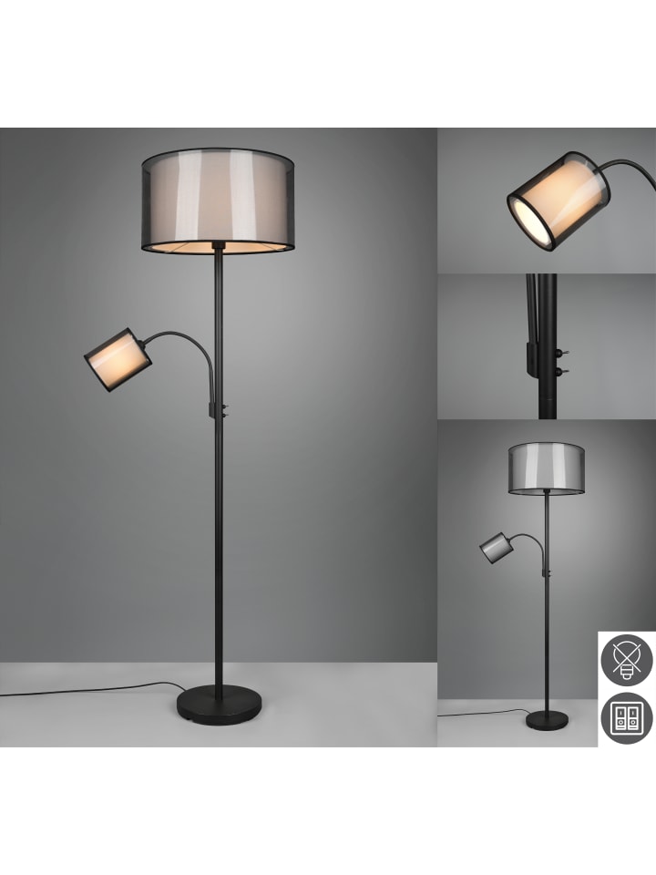 Trio Leuchten Stehleuchte BURTON in schwarz matt günstig kaufen D45 x H174cm