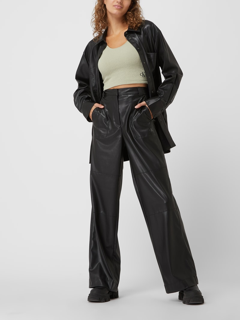 Crop Top mit feiner Struktur  in schilf